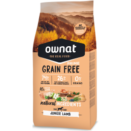 Ownat Grain Free Prime Junior con Agnello...