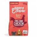 Edgard Cooper Senior con carne fresca de pollo y salmón noruego para perros