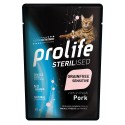 Prolife Sterilised con cerdo Comida húmeda para gatos