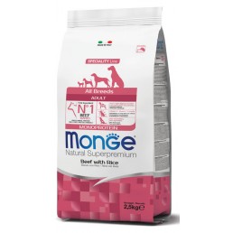 Monge All Breeds Adult Beef with Rice for...