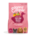 Edgard Cooper con carne fresca de pato y pollo para cachorros