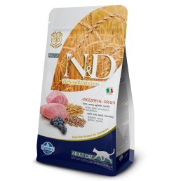 Farmina N&D Low-Grain Adult Cat con Agnello e Mirtillo per Gatti